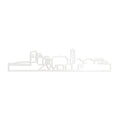 Standing Skyline Shape Zwolle Wit Glanzend