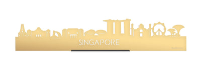 Standing Skyline Singapore Gold Metallic