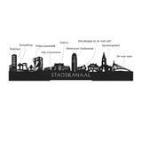 Standing Skyline Stadskanaal Palissander houten cadeau decoratie relatiegeschenk van WoodWideCities