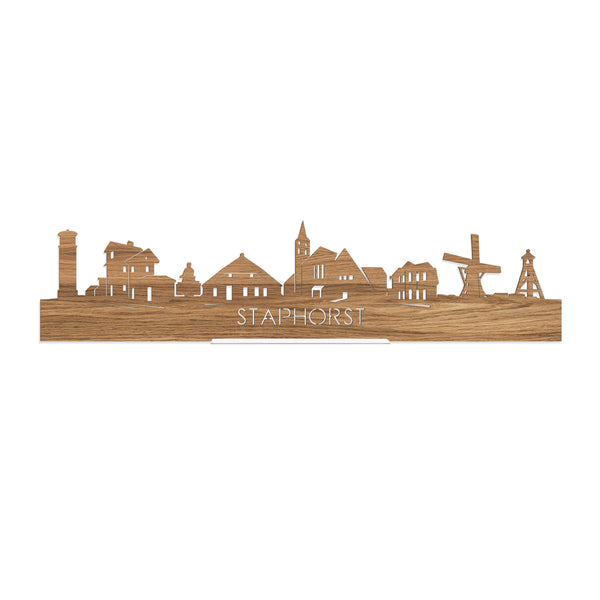 Standing Skyline Staphorst Eiken houten cadeau decoratie relatiegeschenk van WoodWideCities