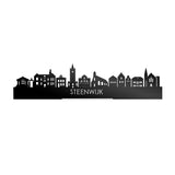 Standing Skyline Steenwijk Zwart glanzend gerecycled kunststof cadeau decoratie relatiegeschenk van WoodWideCities