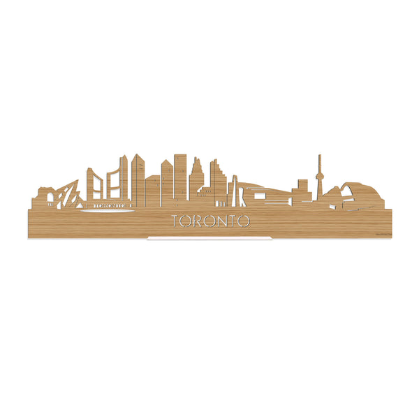 Standing Skyline Toronto Bamboe houten cadeau decoratie relatiegeschenk van WoodWideCities