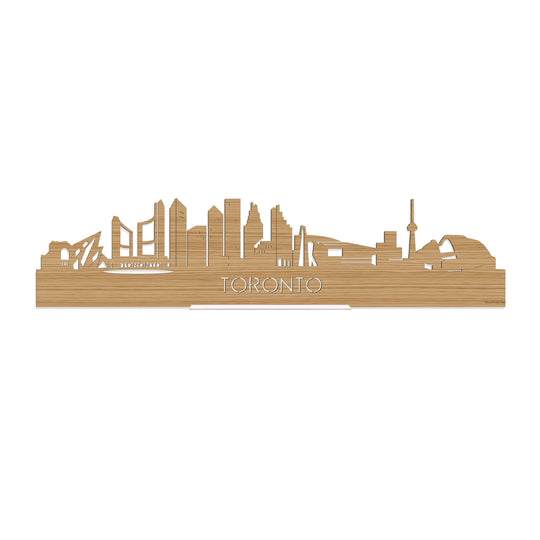 Standing Skyline Toronto Bamboe houten cadeau decoratie relatiegeschenk van WoodWideCities