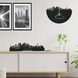 Standing Skyline Toronto Zwart houten cadeau decoratie relatiegeschenk van WoodWideCities
