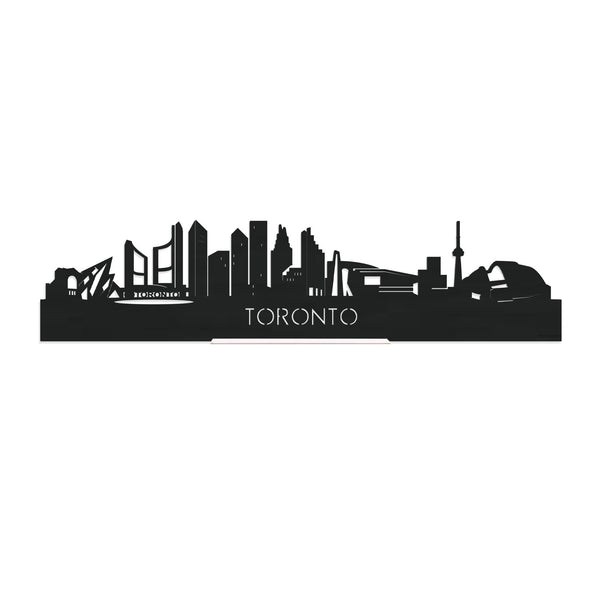 Standing Skyline Toronto Zwart houten cadeau decoratie relatiegeschenk van WoodWideCities