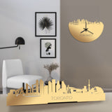 Standing Skyline Toronto Metallic Goud gerecycled kunststof cadeau decoratie relatiegeschenk van WoodWideCities