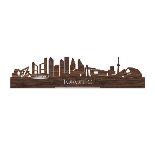 Standing Skyline Toronto Noten houten cadeau decoratie relatiegeschenk van WoodWideCities