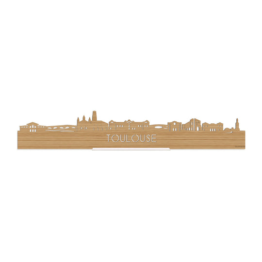 Standing Skyline Toulouse Bamboe houten cadeau decoratie relatiegeschenk van WoodWideCities
