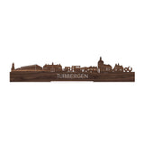 Standing Skyline Tubbergen Noten houten cadeau decoratie relatiegeschenk van WoodWideCities