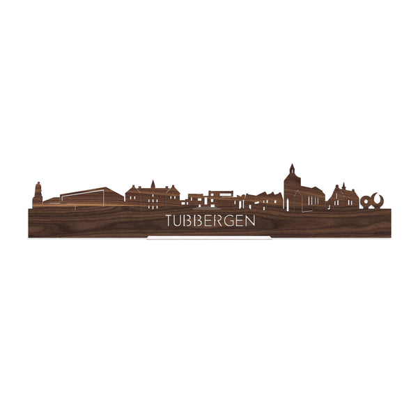 Standing Skyline Tubbergen Noten houten cadeau decoratie relatiegeschenk van WoodWideCities