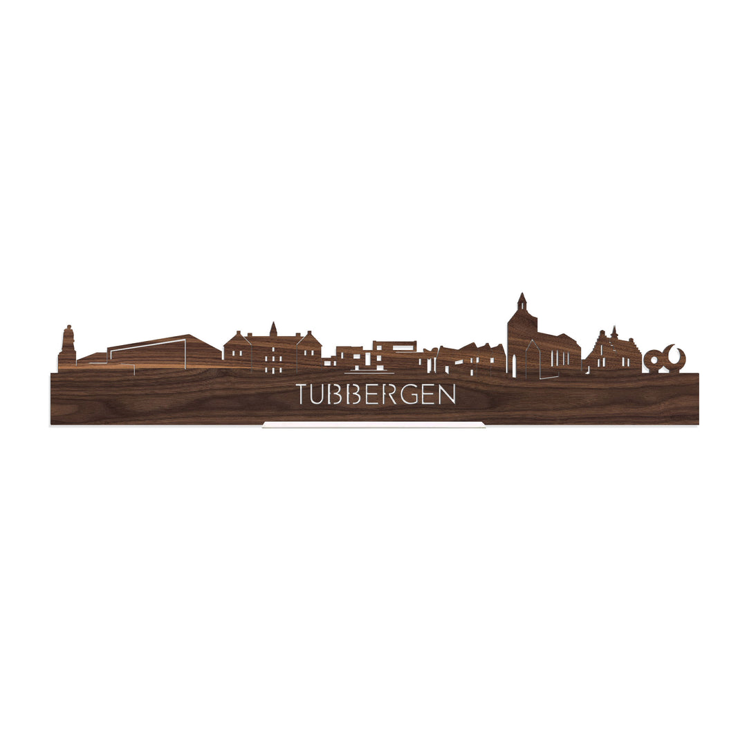 Standing Skyline Tubbergen Noten houten cadeau decoratie relatiegeschenk van WoodWideCities