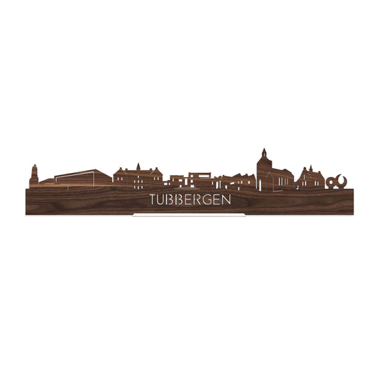 Standing Skyline Tubbergen Noten houten cadeau decoratie relatiegeschenk van WoodWideCities