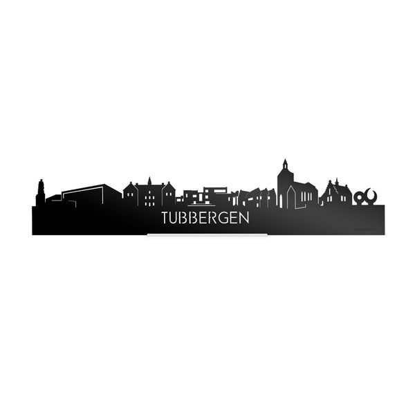 Standing Skyline Tubbergen Zwart glanzend gerecycled kunststof cadeau decoratie relatiegeschenk van WoodWideCities