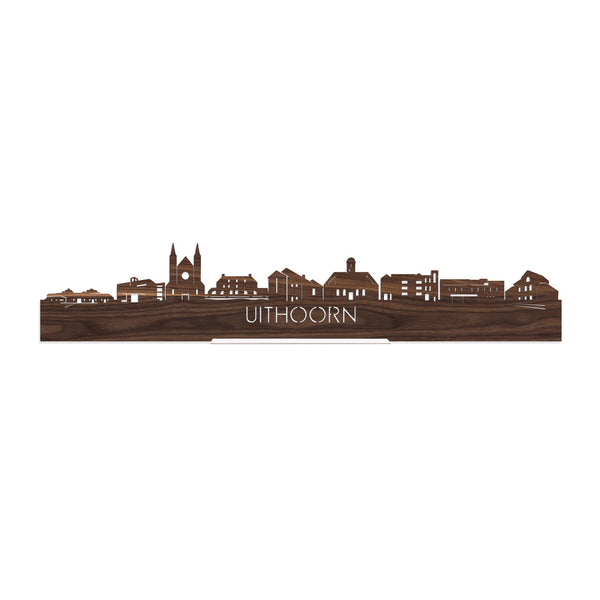 Standing Skyline Uithoorn Noten houten cadeau decoratie relatiegeschenk van WoodWideCities