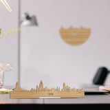 Standing Skyline Urk Bamboe houten cadeau decoratie relatiegeschenk van WoodWideCities