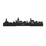 Standing Skyline Urk Zwart houten cadeau decoratie relatiegeschenk van WoodWideCities