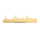Standing Skyline Urk Metallic Goud gerecycled kunststof cadeau decoratie relatiegeschenk van WoodWideCities