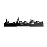 Standing Skyline Urk Zwart glanzend gerecycled kunststof cadeau decoratie relatiegeschenk van WoodWideCities