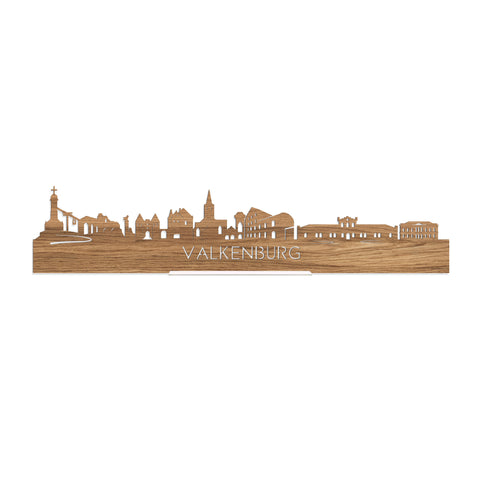 Standing Skyline Valkenburg Eiken houten cadeau decoratie relatiegeschenk van WoodWideCities