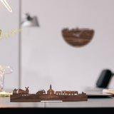 Standing Skyline Veessen Noten houten cadeau decoratie relatiegeschenk van WoodWideCities