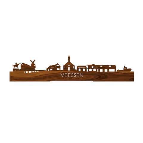 Standing Skyline Veessen Palissander houten cadeau decoratie relatiegeschenk van WoodWideCities