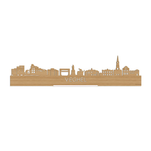 Standing Skyline Veghel Bamboe houten cadeau decoratie relatiegeschenk van WoodWideCities