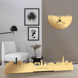 Standing Skyline Veghel Metallic Goud gerecycled kunststof cadeau decoratie relatiegeschenk van WoodWideCities