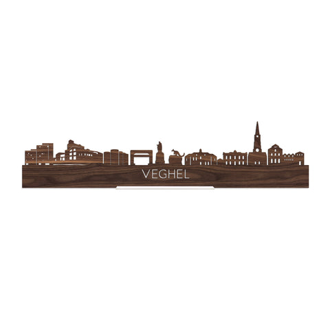 Standing Skyline Veghel Noten houten cadeau decoratie relatiegeschenk van WoodWideCities