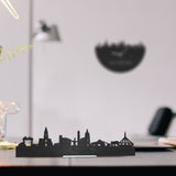 Standing Skyline Veldhoven Zwart houten cadeau decoratie relatiegeschenk van WoodWideCities