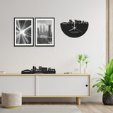 Standing Skyline Vianen Zwart houten cadeau decoratie relatiegeschenk van WoodWideCities