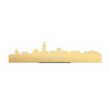 Standing Skyline Vlieland Goud Metallic 40 cm houten cadeau decoratie relatiegeschenk van WoodWideCities