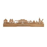 Standing Skyline Voorburg Eiken houten cadeau decoratie relatiegeschenk van WoodWideCities