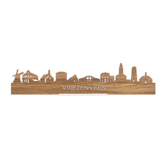 Standing Skyline Vriezenveen Eiken houten cadeau decoratie relatiegeschenk van WoodWideCities