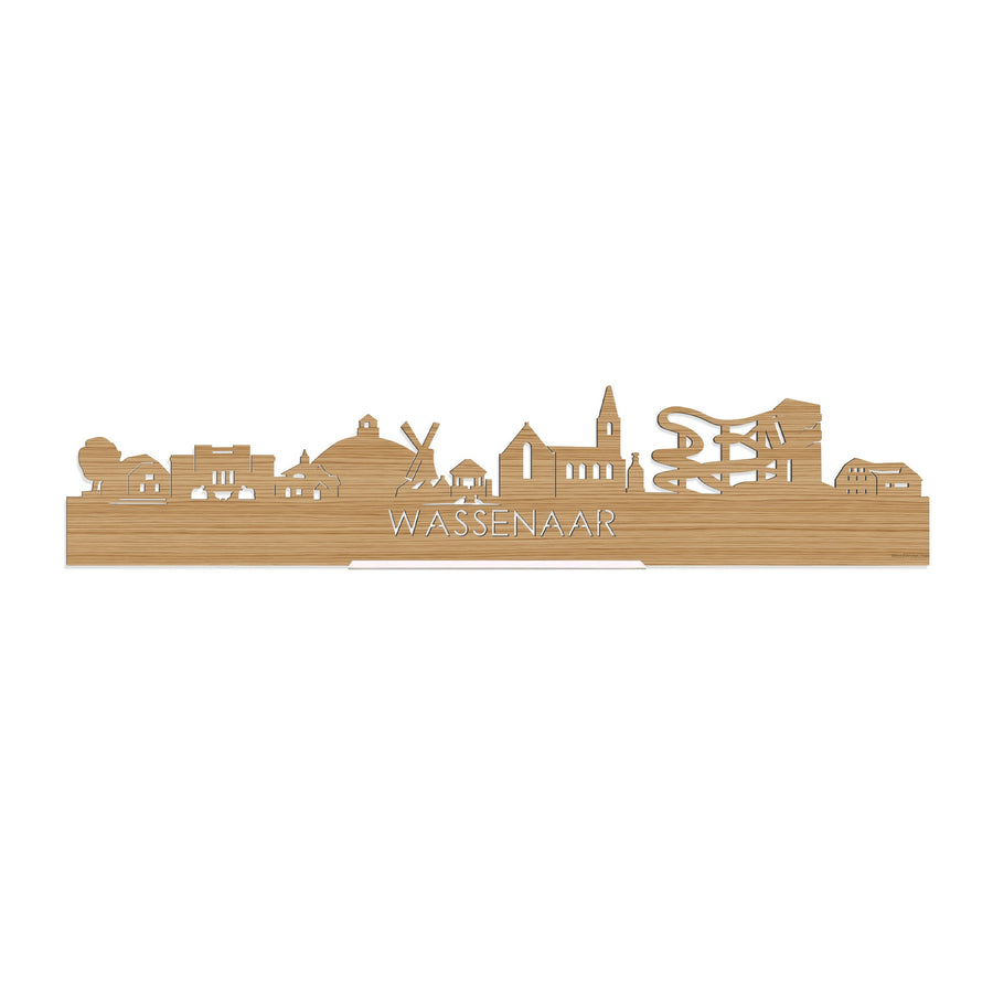 Standing Skyline Wassenaar Bamboe houten cadeau decoratie relatiegeschenk van WoodWideCities