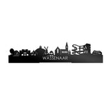 Standing Skyline Wassenaar Zwart glanzend gerecycled kunststof cadeau decoratie relatiegeschenk van WoodWideCities