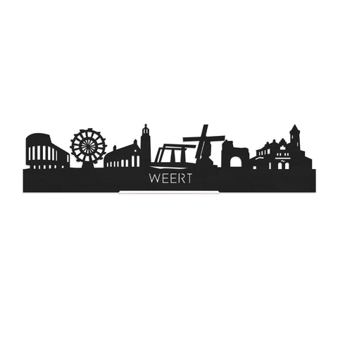 Standing Skyline Weert Zwart houten cadeau decoratie relatiegeschenk van WoodWideCities
