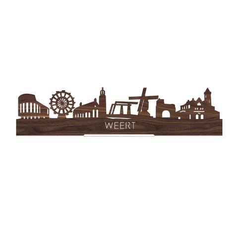 Standing Skyline Weert Noten houten cadeau decoratie relatiegeschenk van WoodWideCities