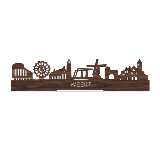 Standing Skyline Weert Noten houten cadeau decoratie relatiegeschenk van WoodWideCities