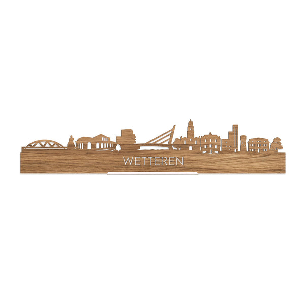 Standing Skyline Wetteren Eiken houten cadeau decoratie relatiegeschenk van WoodWideCities