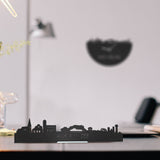 Standing Skyline Wijk aan Zee Zwart houten cadeau decoratie relatiegeschenk van WoodWideCities
