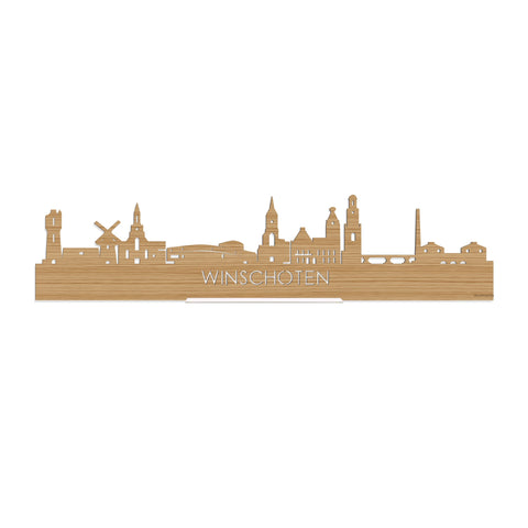 Standing Skyline Winschoten Bamboe houten cadeau decoratie relatiegeschenk van WoodWideCities