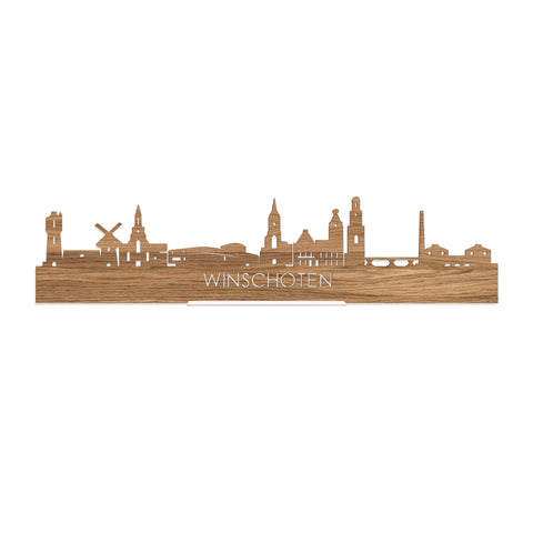 Standing Skyline Winschoten Eiken houten cadeau decoratie relatiegeschenk van WoodWideCities