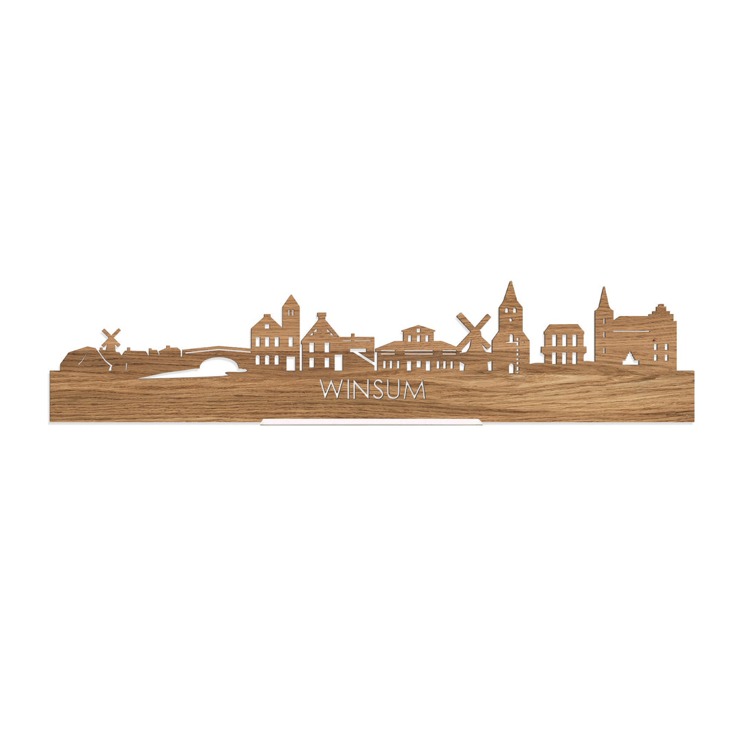 Standing Skyline Winsum Eiken houten cadeau decoratie relatiegeschenk van WoodWideCities