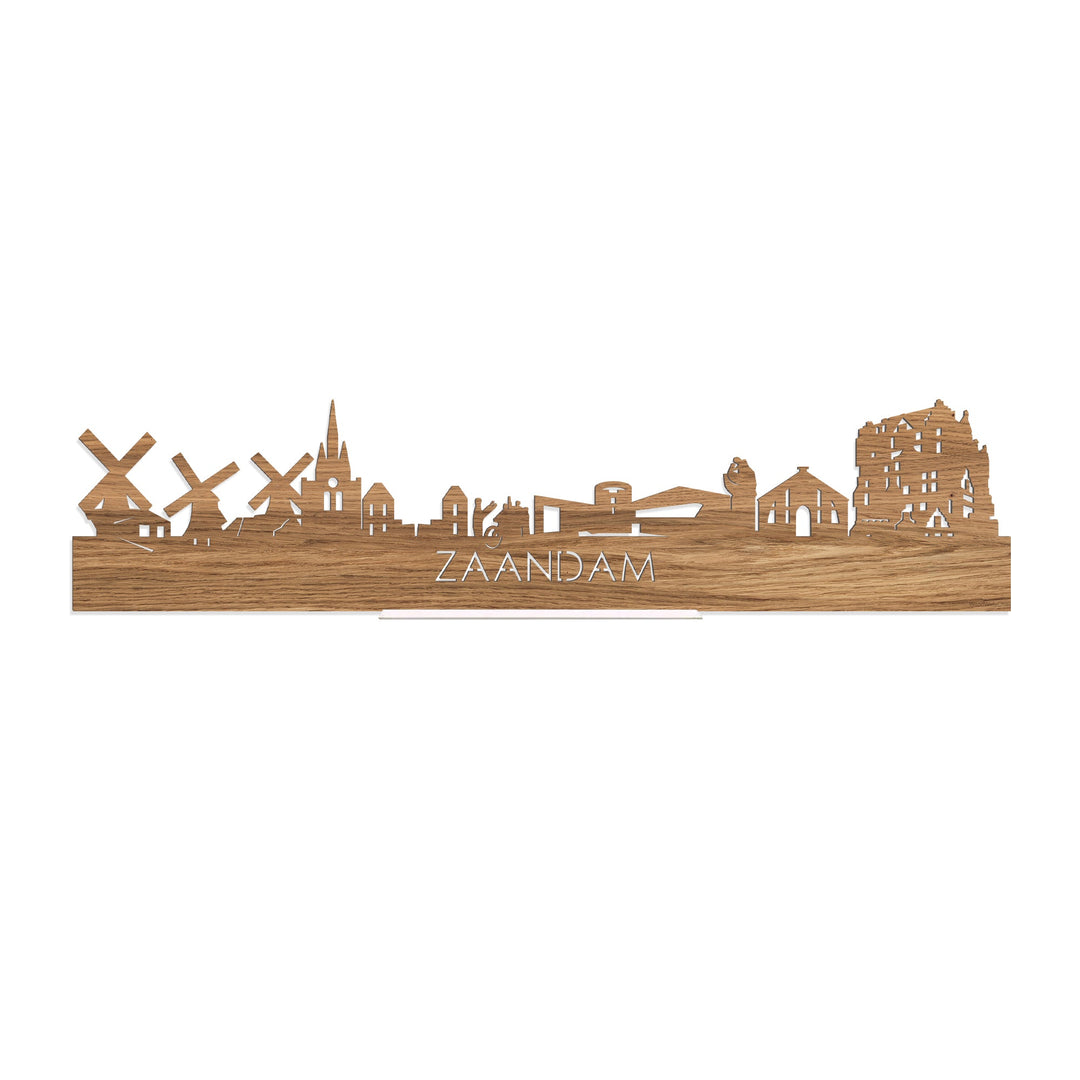 Standing Skyline Zaandam Eiken houten cadeau decoratie relatiegeschenk van WoodWideCities