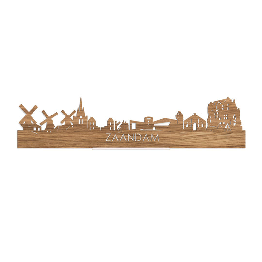 Standing Skyline Zaandam Eiken houten cadeau decoratie relatiegeschenk van WoodWideCities