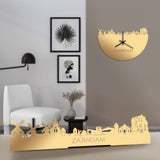 Standing Skyline Zaandam Metallic Goud gerecycled kunststof cadeau decoratie relatiegeschenk van WoodWideCities