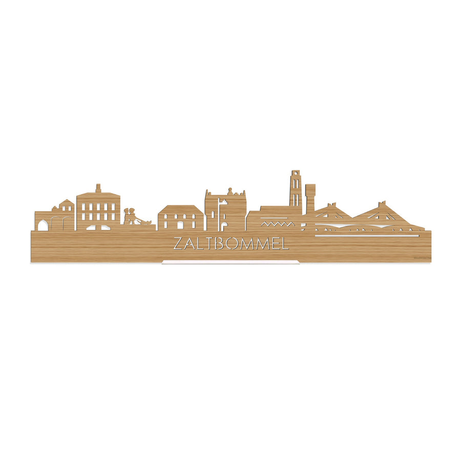 Standing Skyline Zaltbommel Bamboe houten cadeau decoratie relatiegeschenk van WoodWideCities