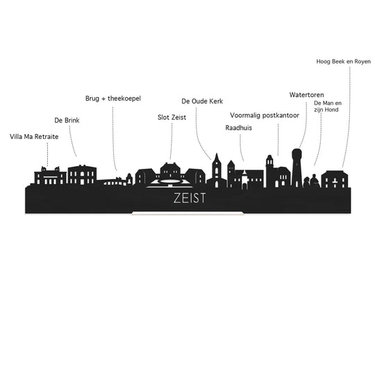 Standing Skyline Zeist Palissander houten cadeau decoratie relatiegeschenk van WoodWideCities