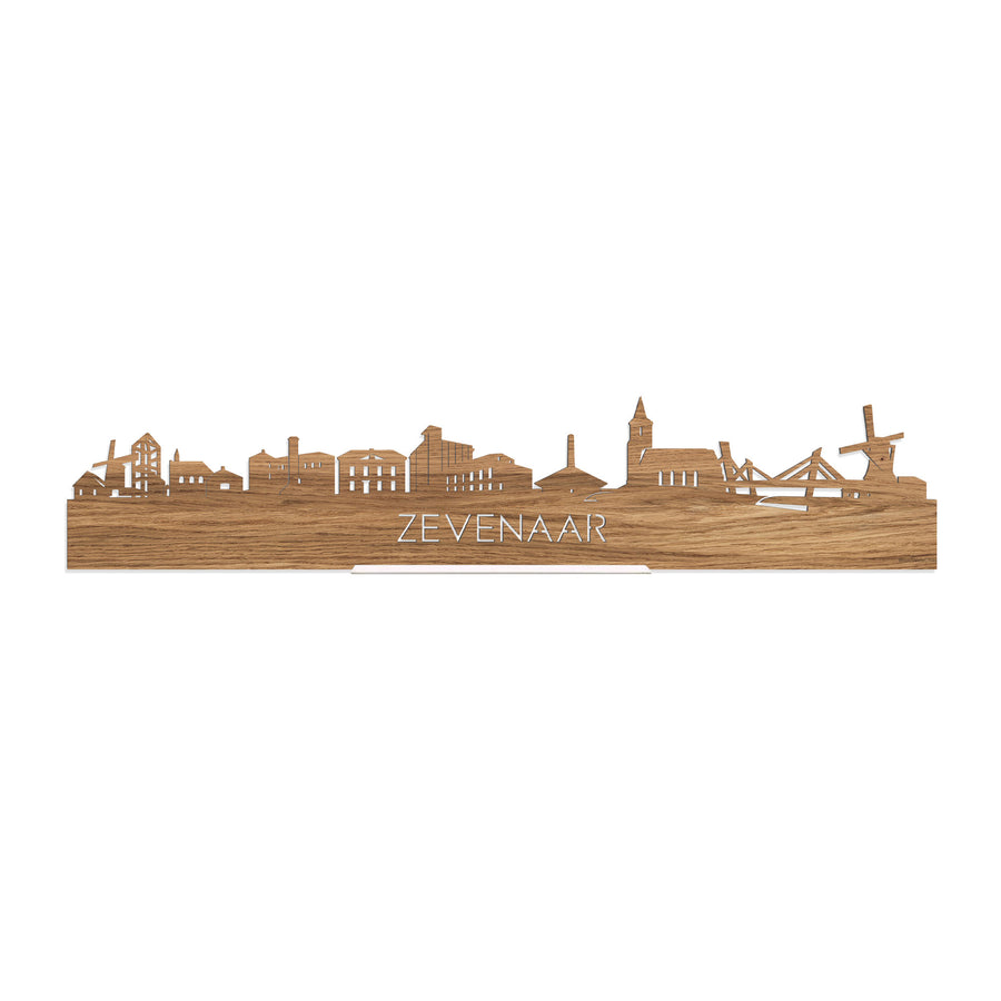 Standing Skyline Zevenaar Eiken houten cadeau decoratie relatiegeschenk van WoodWideCities