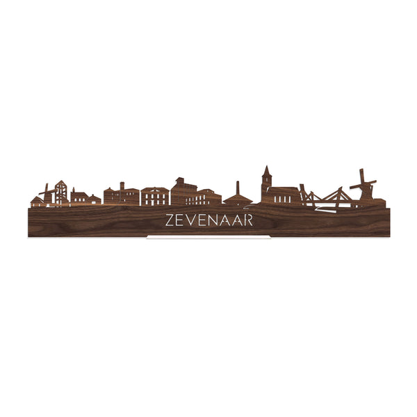 Standing Skyline Zevenaar Noten houten cadeau decoratie relatiegeschenk van WoodWideCities